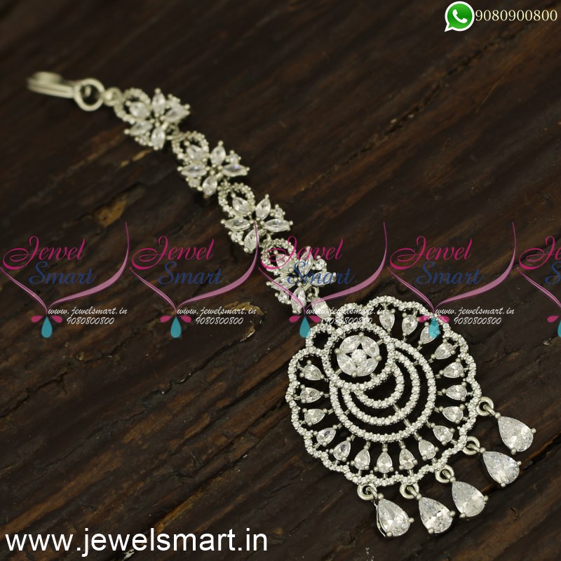 Maang tikka designs in silver deals